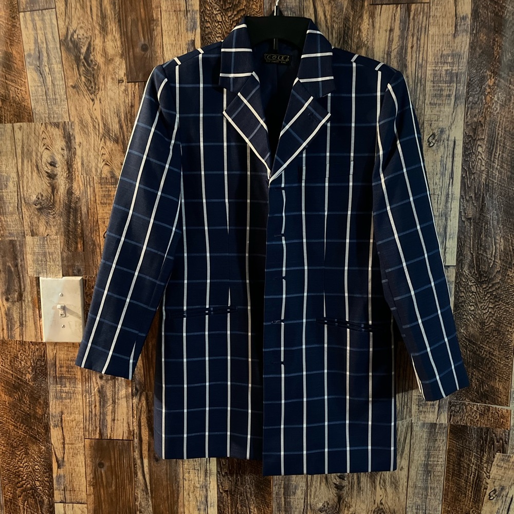 Cole women's blue stripped blazer size 12